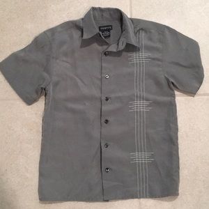 Green GEORGE Short Sleeve Dress Shirt, size 8/10